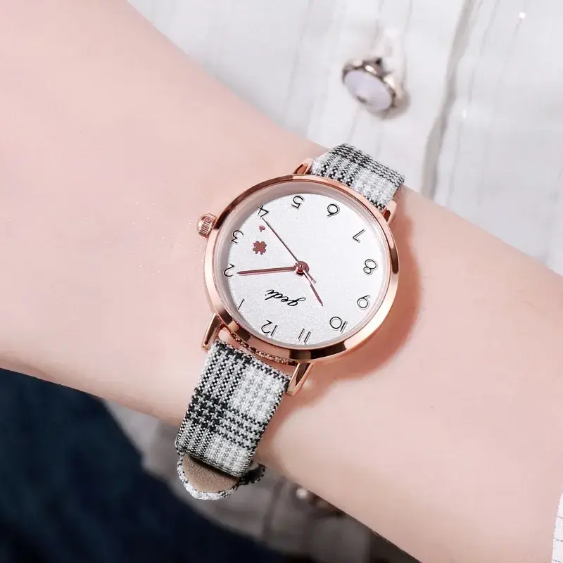 Gold Plated Women's Quartz Watch with Sparkly Strap