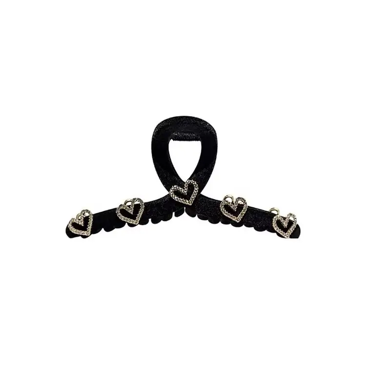 Black Heart Clip for Women's Hair Back 2023