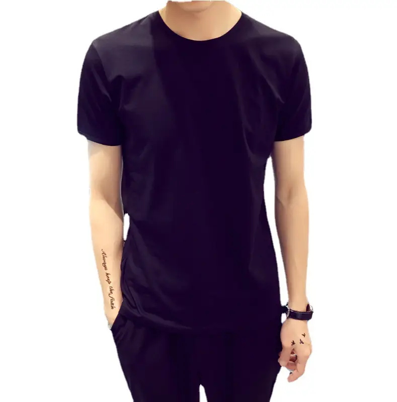 Men's White Slim Fit V-Neck T-Shirt Wholesale - Image 8