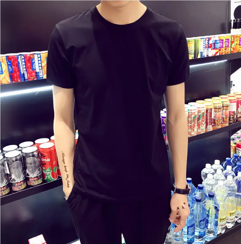Men's White Slim Fit V-Neck T-Shirt Wholesale — feature 13
