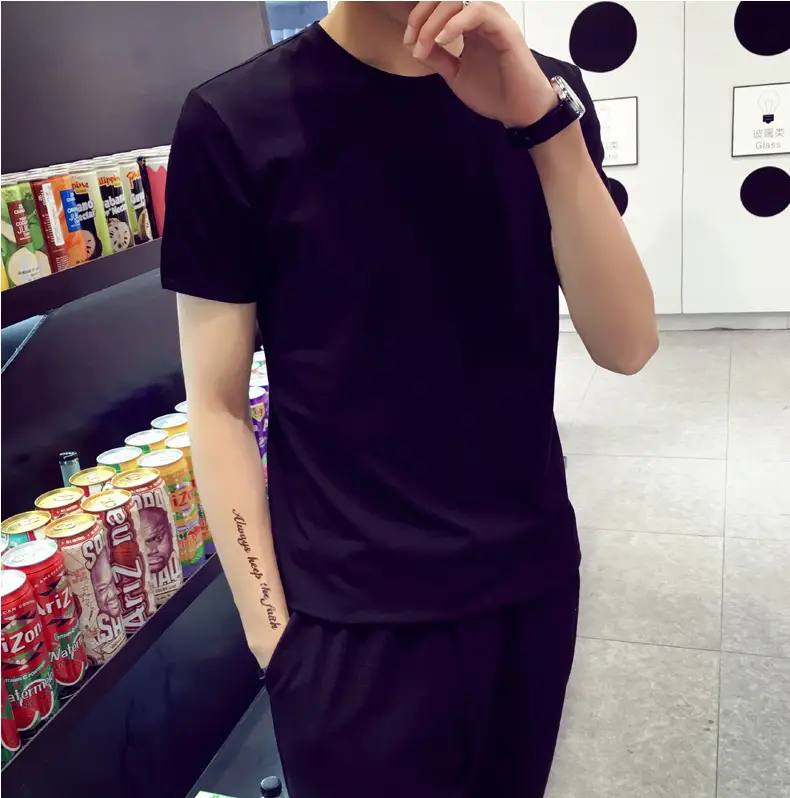 Men's White Slim Fit V-Neck T-Shirt Wholesale — feature 15