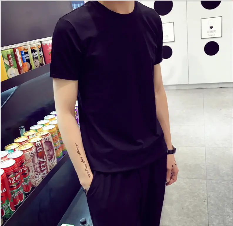 Men's White Slim Fit V-Neck T-Shirt Wholesale — feature 17