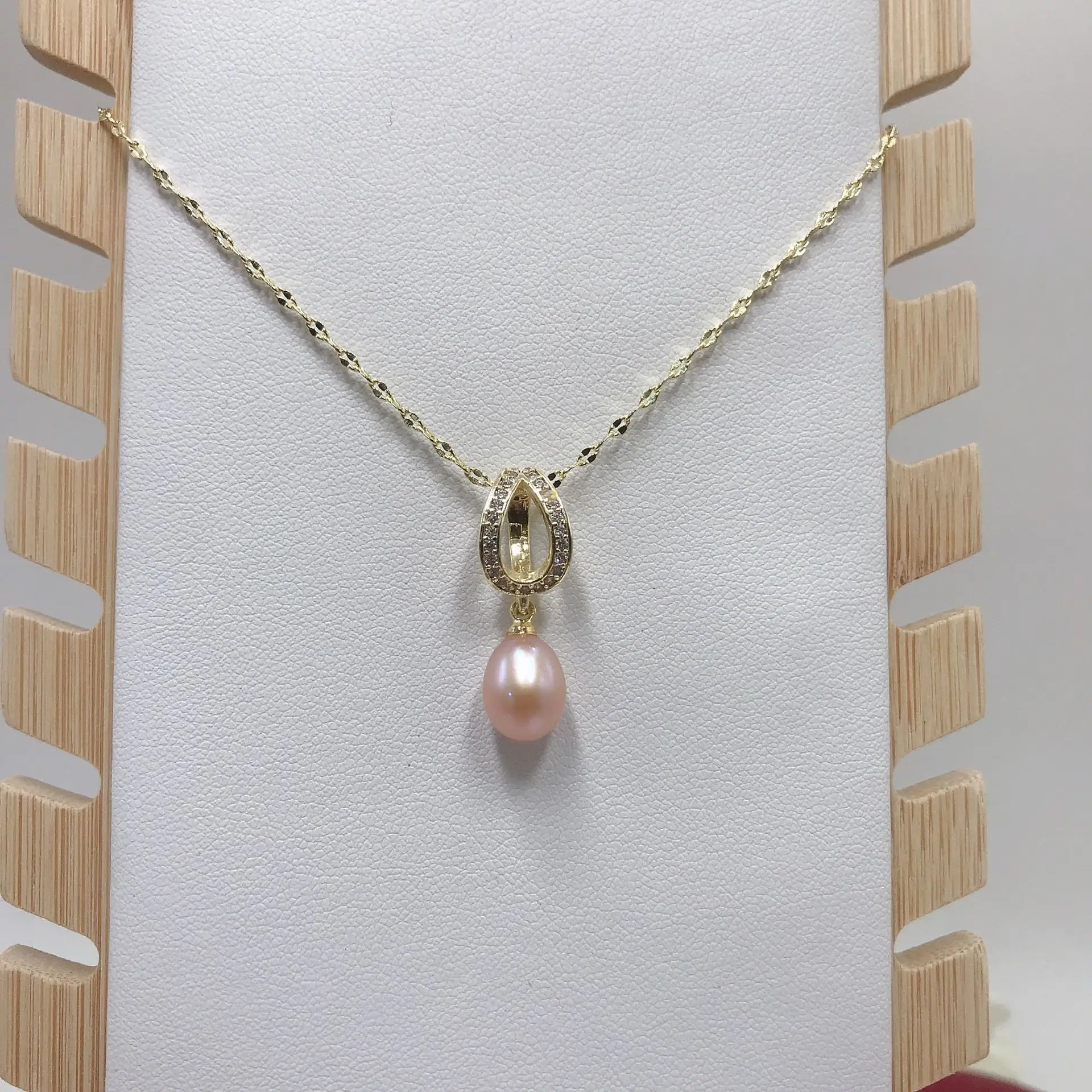 Luxury Pearl Flower Necklace Set Gold Chain - Image 98
