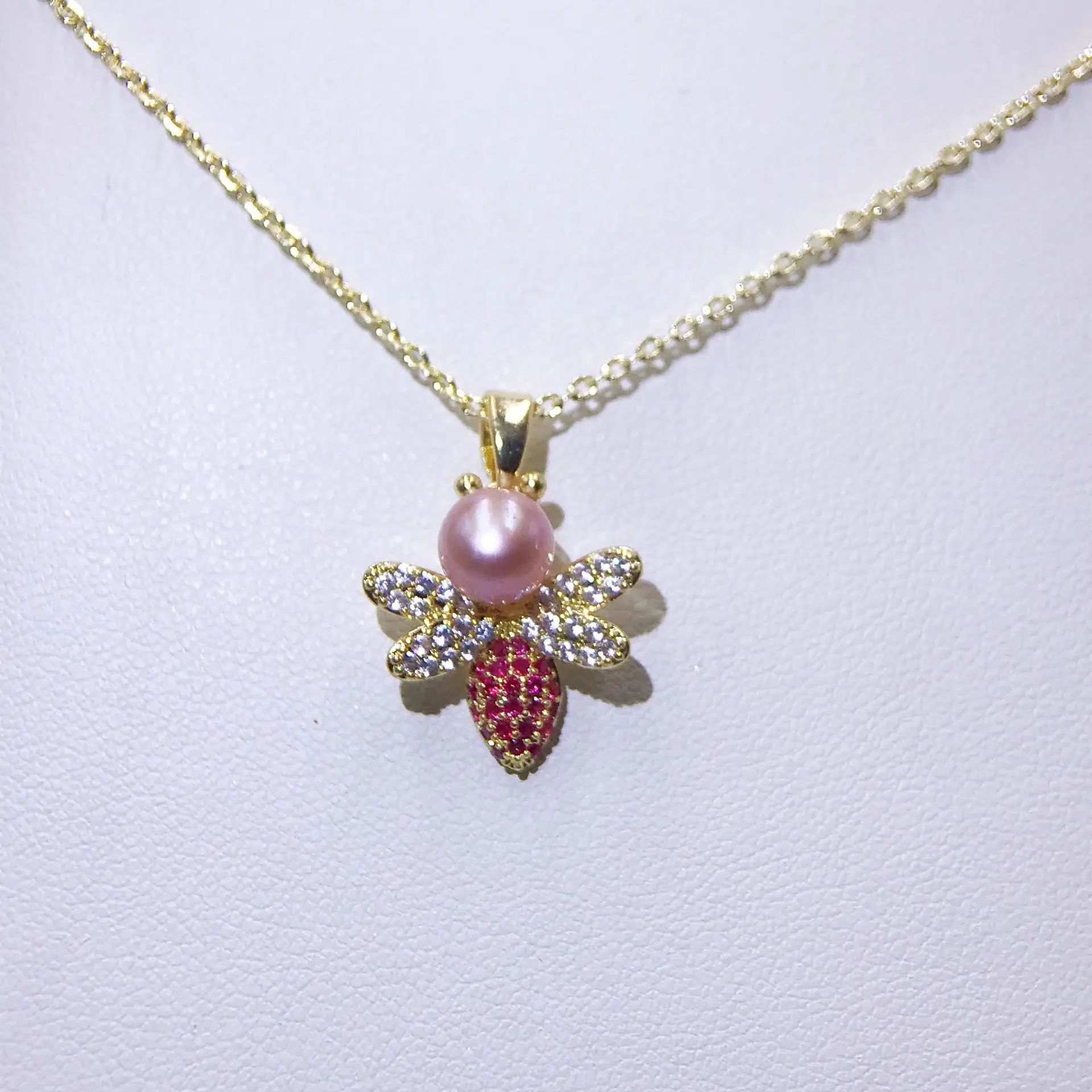 Luxury Pearl Flower Necklace Set Gold Chain — feature 34