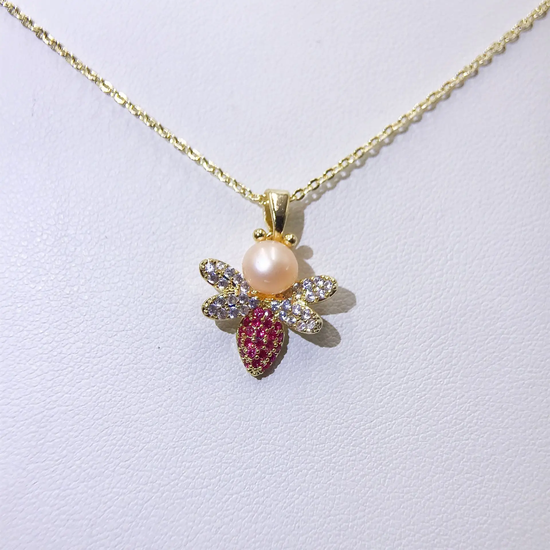 Luxury Pearl Flower Necklace Set Gold Chain — feature 35