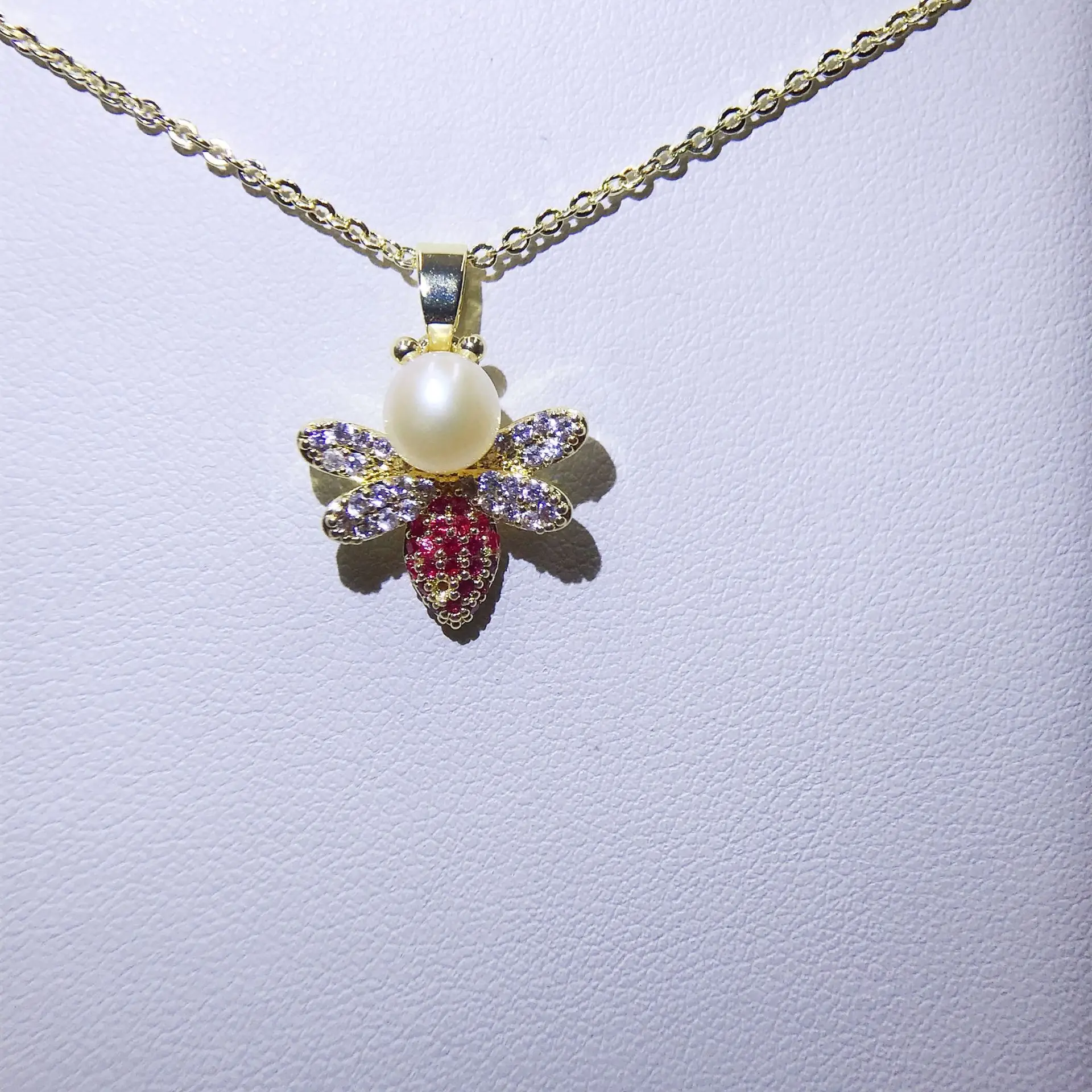 Luxury Pearl Flower Necklace Set Gold Chain — feature 36