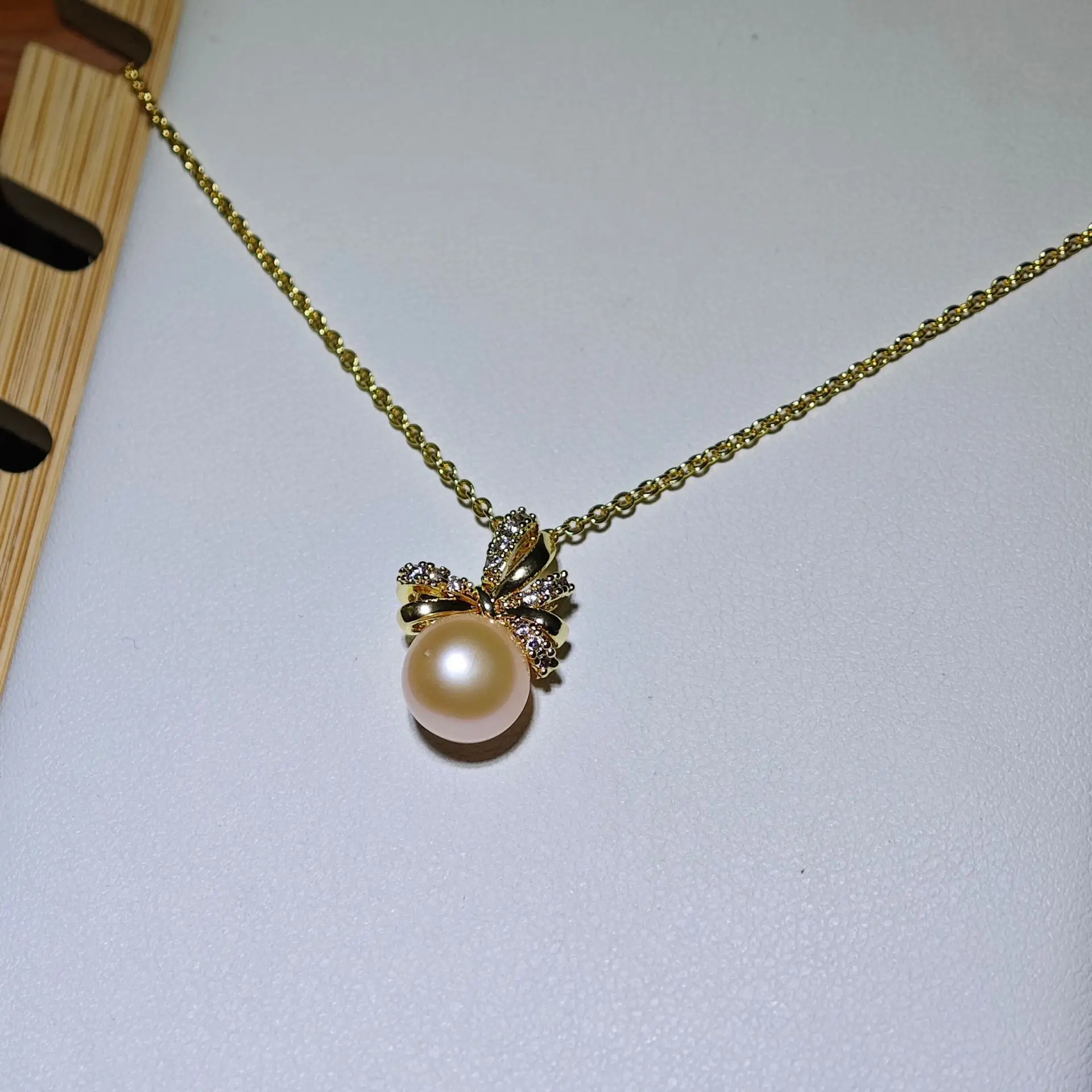 Luxury Pearl Flower Necklace Set Gold Chain - Image 86