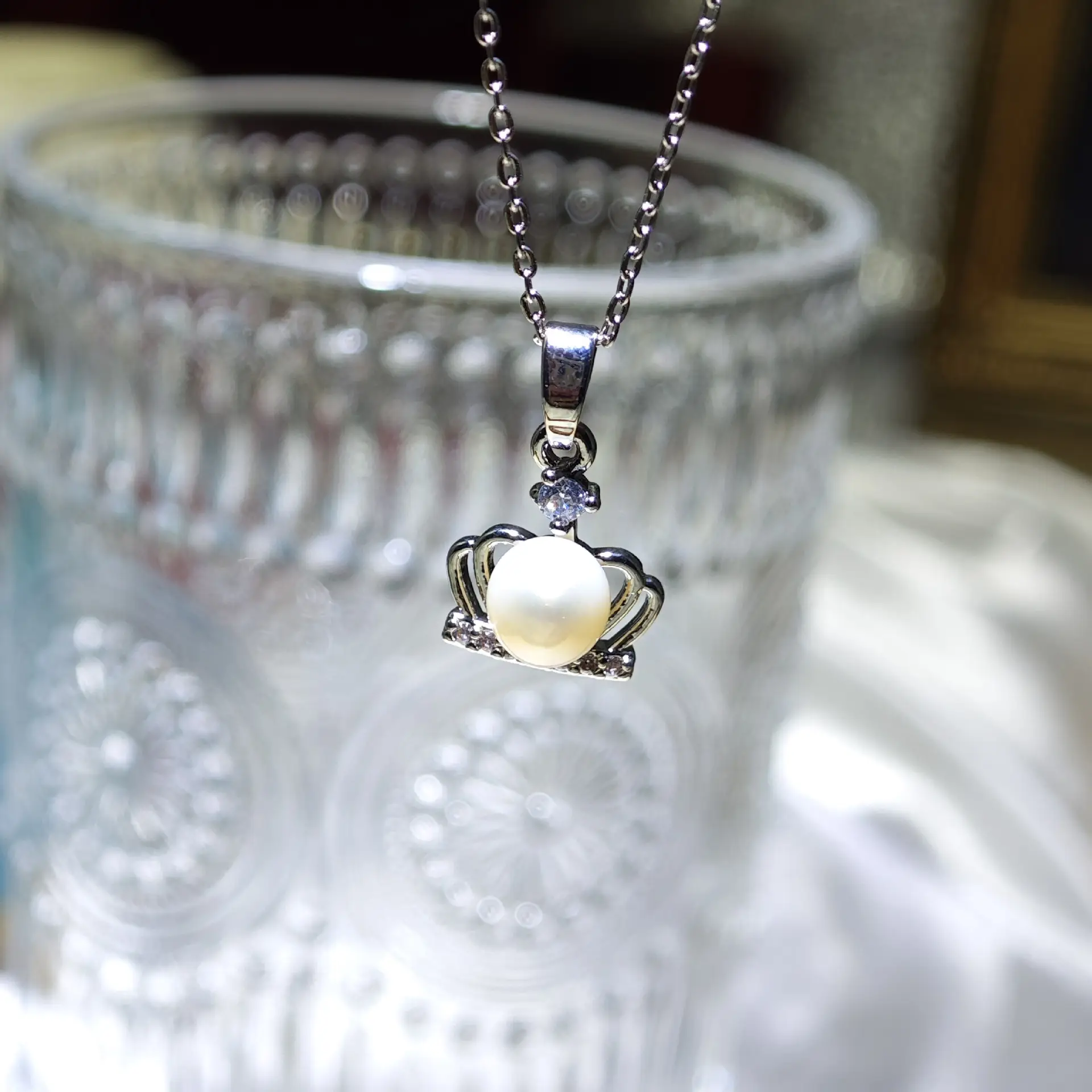 Luxury Pearl Flower Necklace Set Gold Chain - Image 90