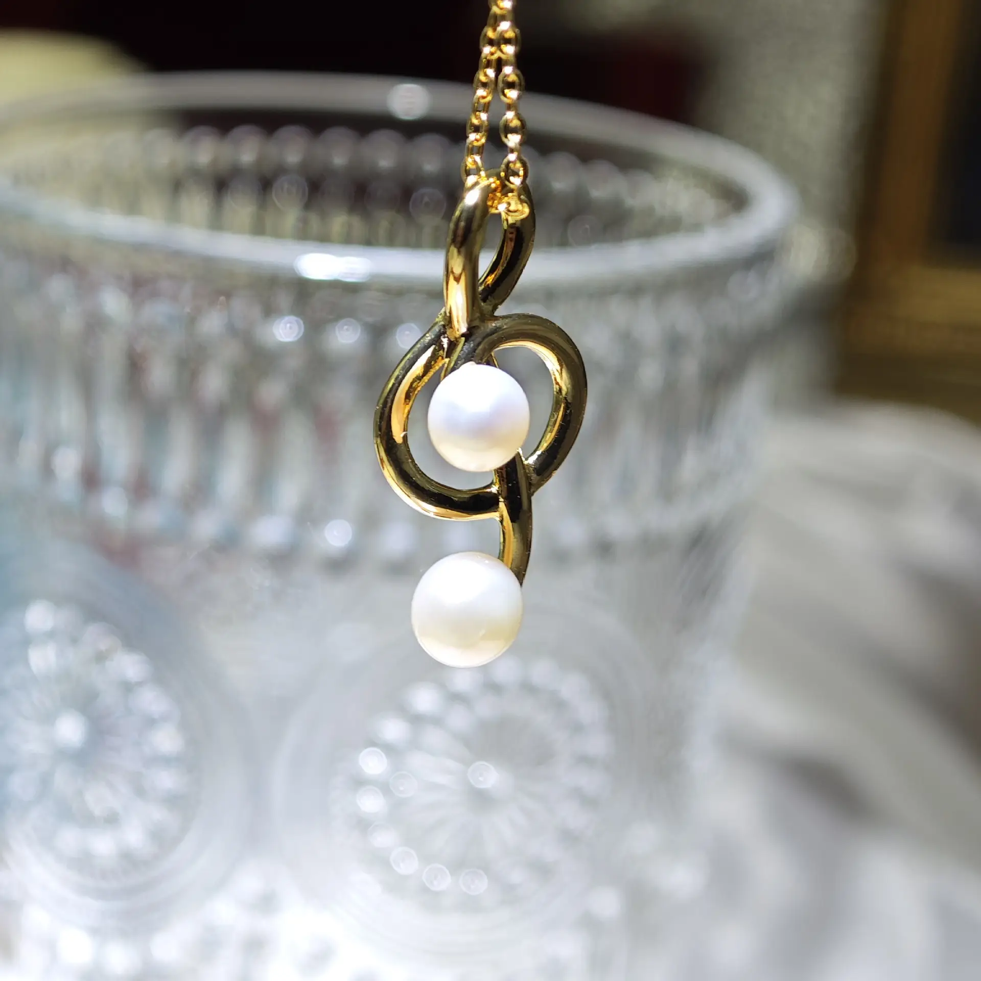 Luxury Pearl Flower Necklace Set Gold Chain - Image 93