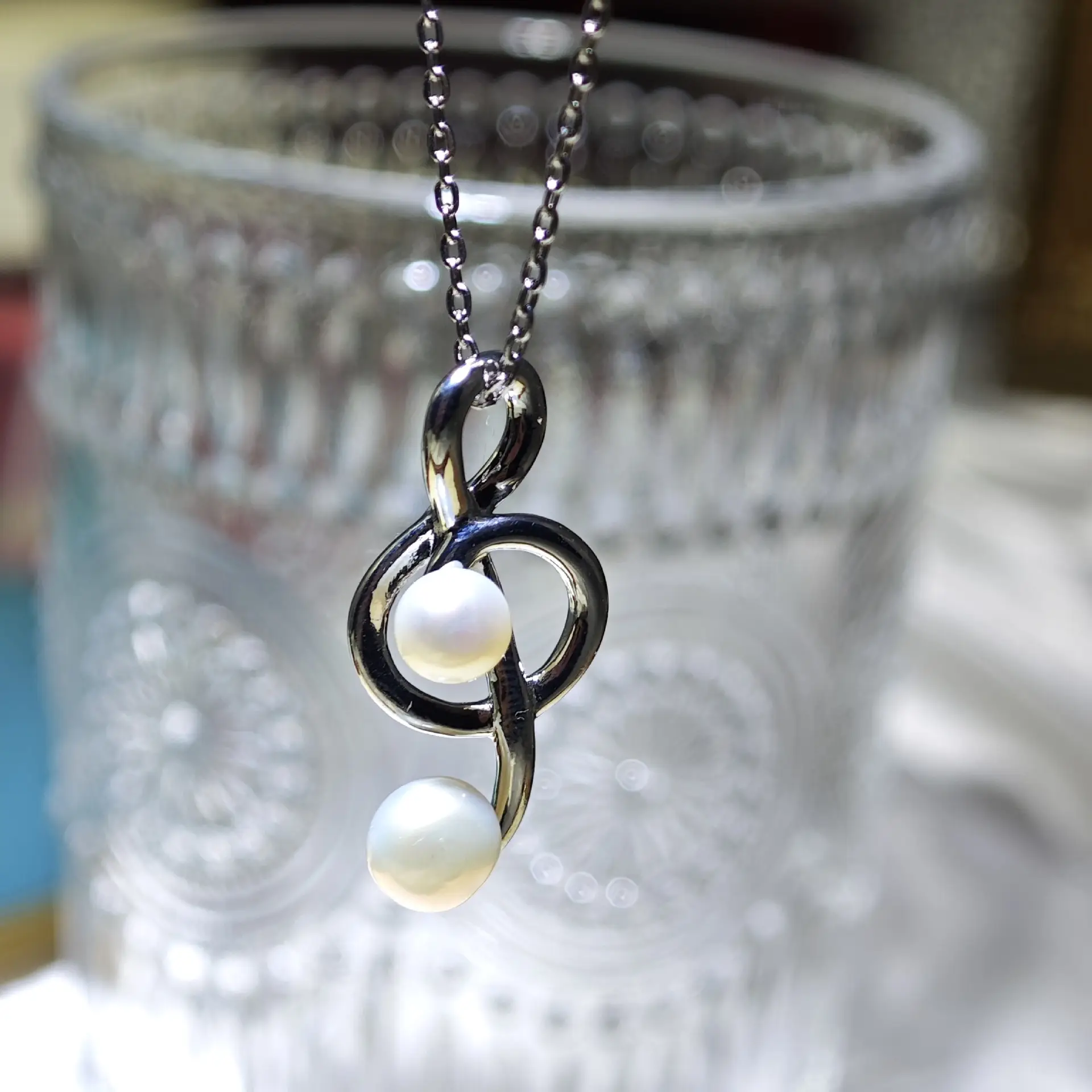 Luxury Pearl Flower Necklace Set Gold Chain - Image 94