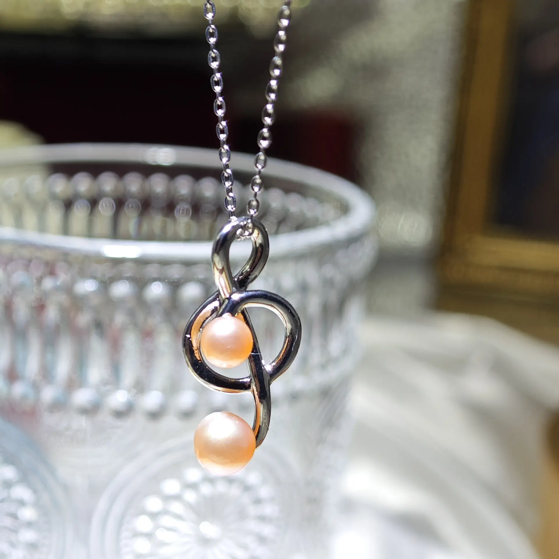 Luxury Pearl Flower Necklace Set Gold Chain - Image 95