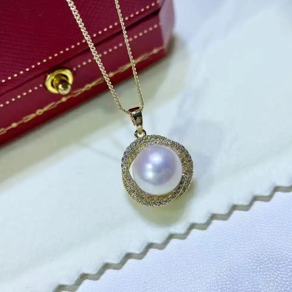 Luxury Pearl Flower Necklace Set Gold Chain - Image 14