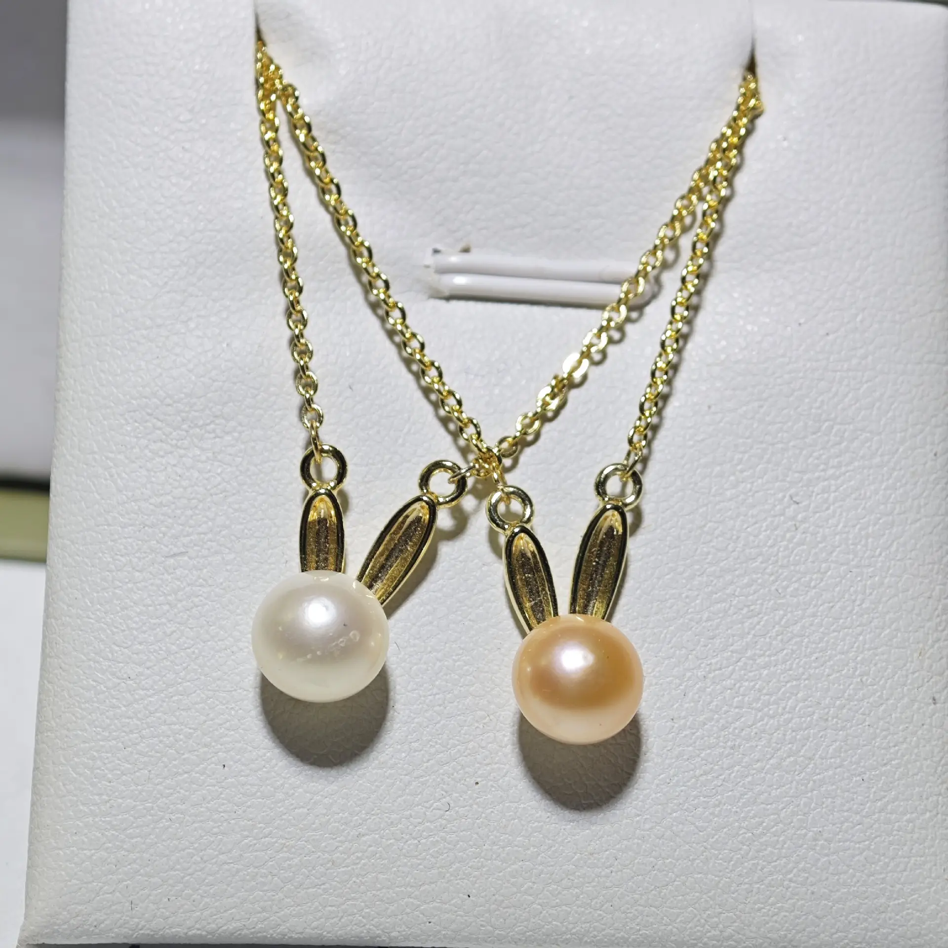 Luxury Pearl Flower Necklace Set Gold Chain - Image 17