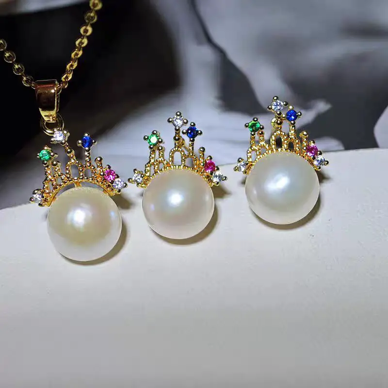 Luxury Pearl Flower Necklace Set Gold Chain - Image 20