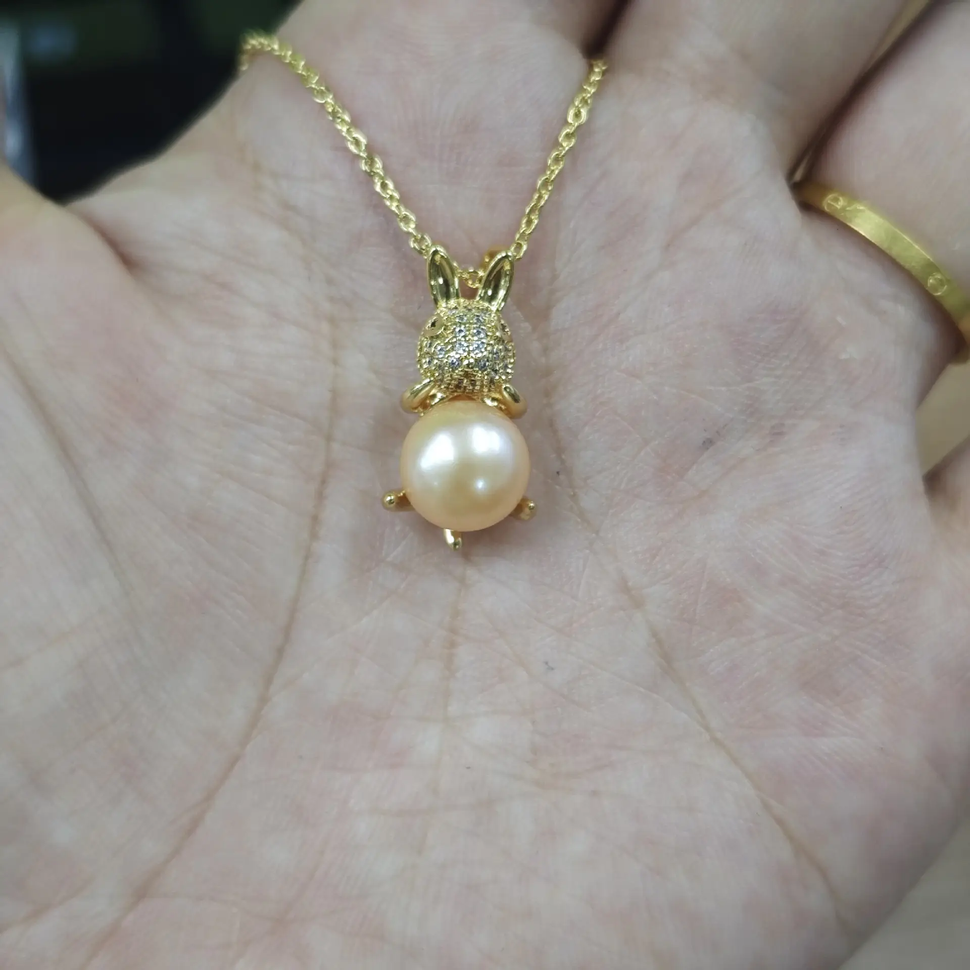 Luxury Pearl Flower Necklace Set Gold Chain - Image 21