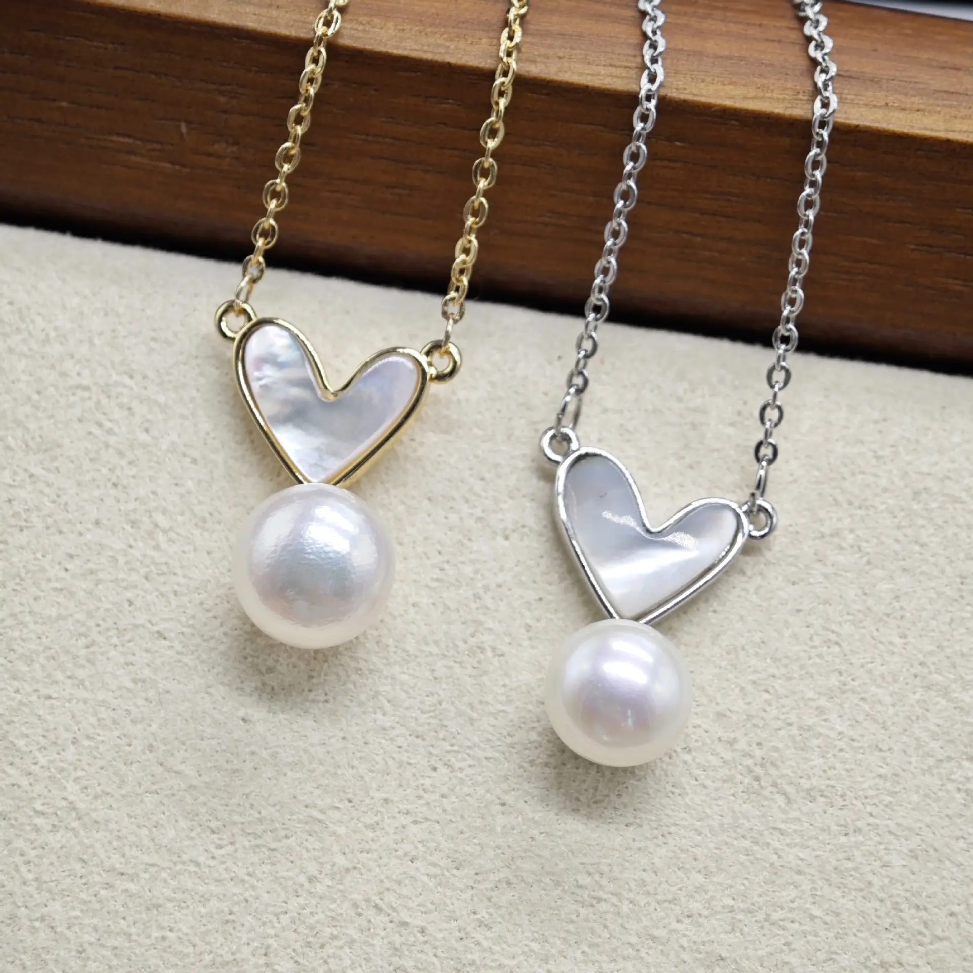 Luxury Pearl Flower Necklace Set Gold Chain - Image 39