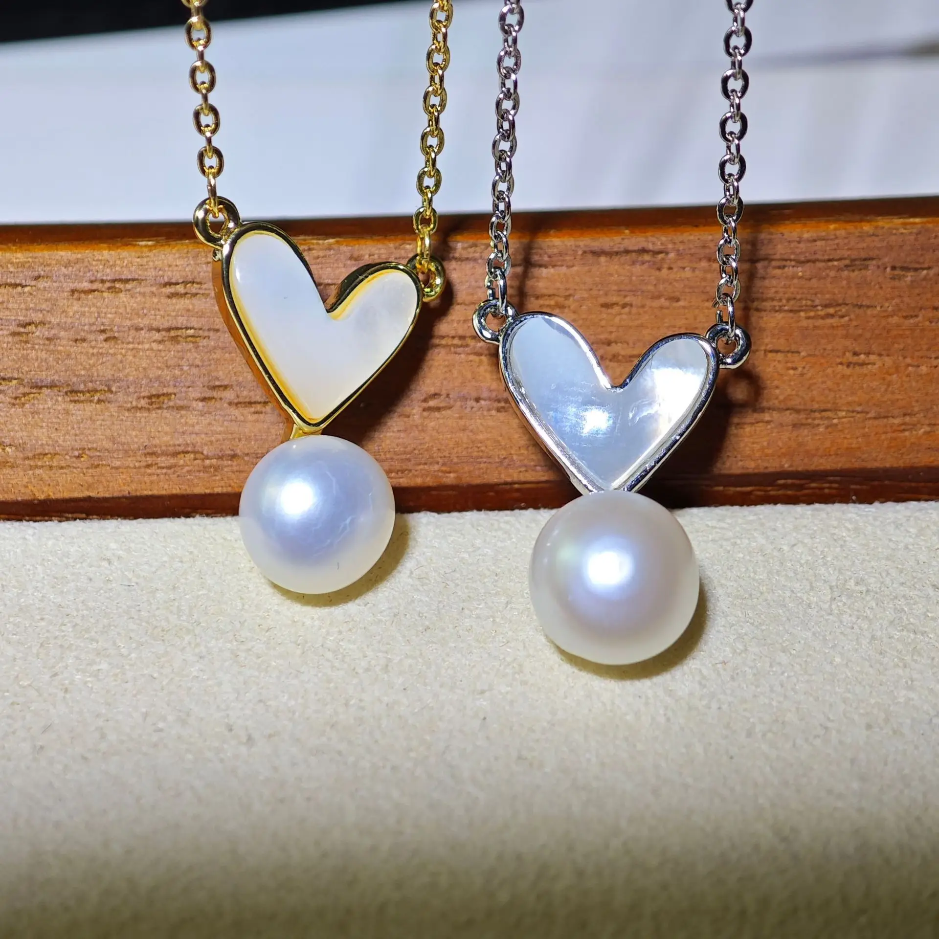 Luxury Pearl Flower Necklace Set Gold Chain - Image 40