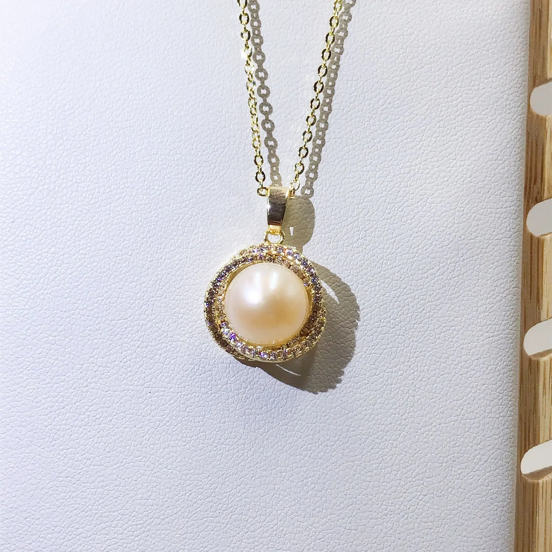 Luxury Pearl Flower Necklace Set Gold Chain - Image 41