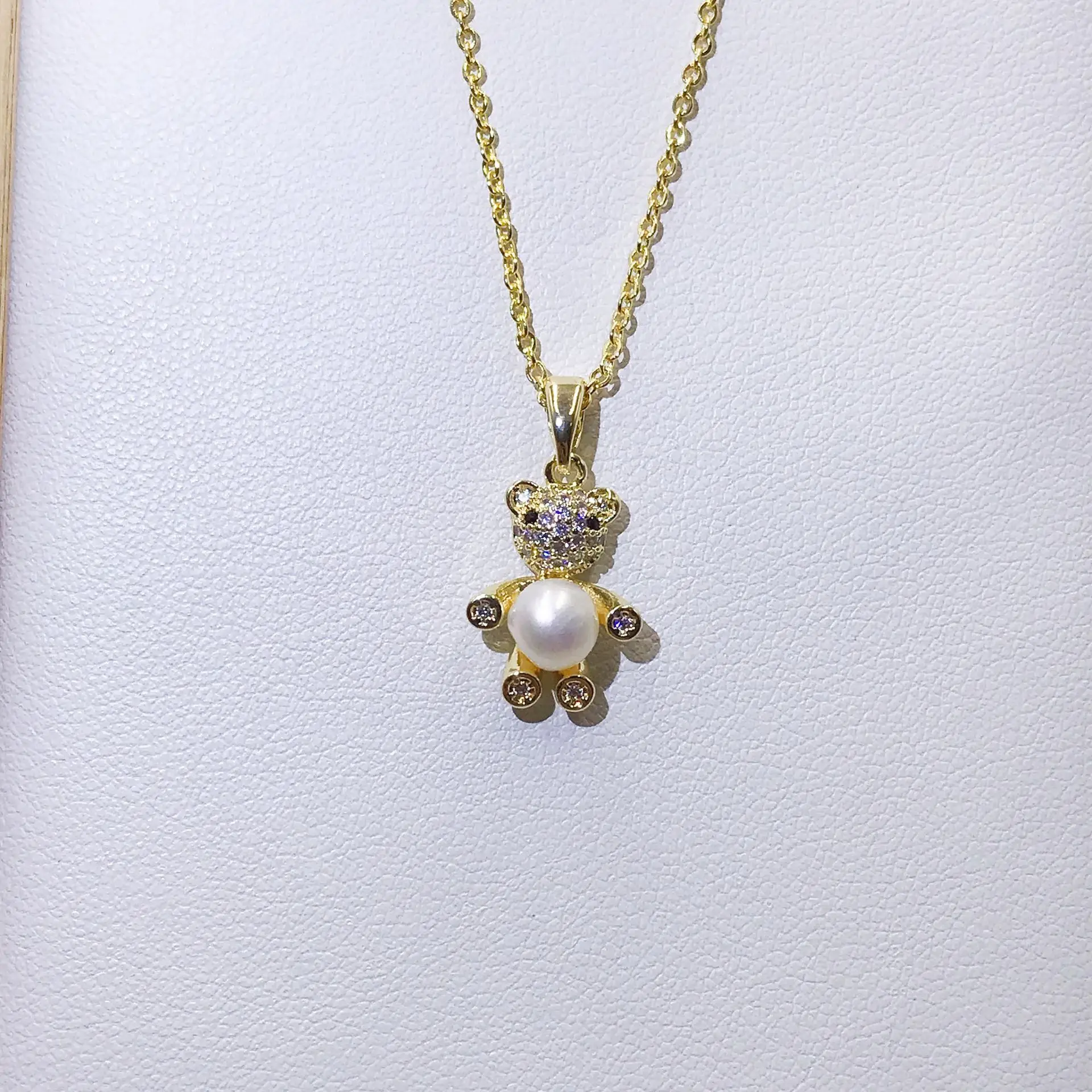 Luxury Pearl Flower Necklace Set Gold Chain - Image 43