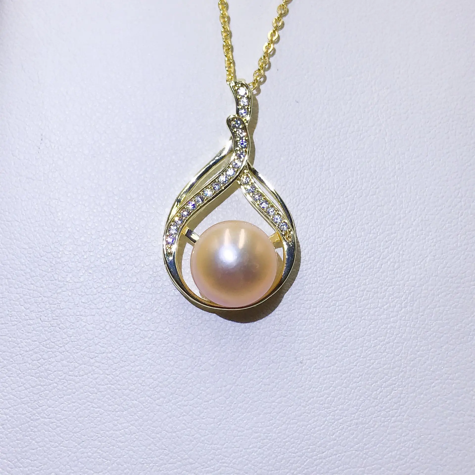 Luxury Pearl Flower Necklace Set Gold Chain - Image 58
