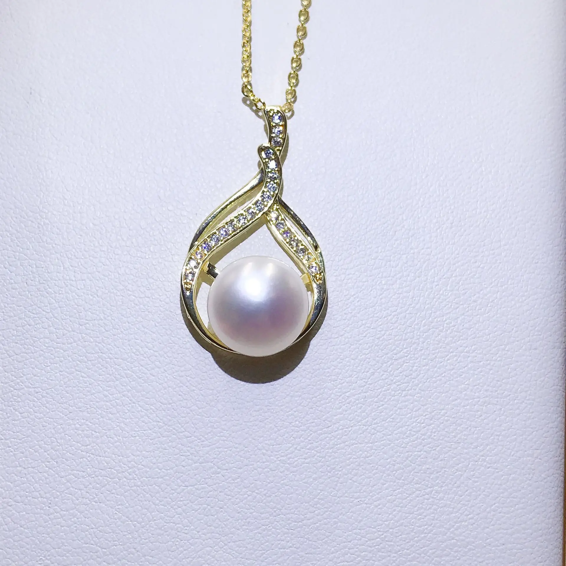 Luxury Pearl Flower Necklace Set Gold Chain - Image 59