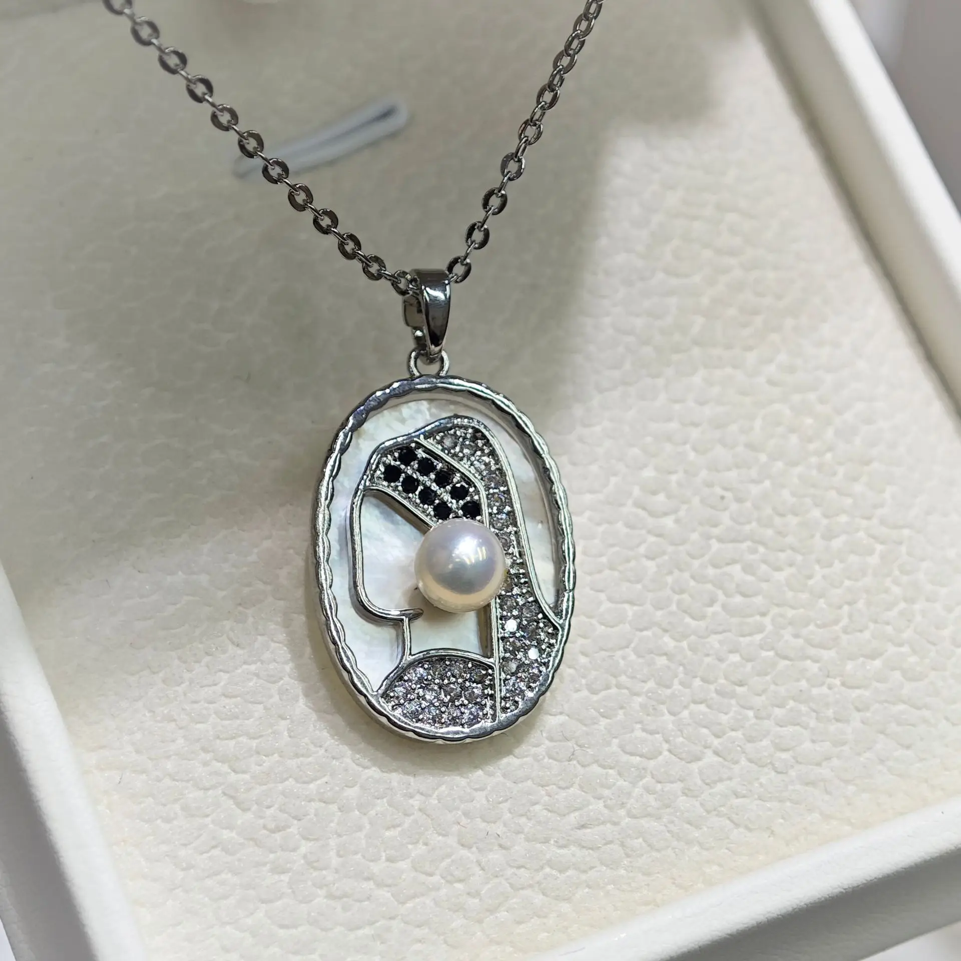 Luxury Pearl Flower Necklace Set Gold Chain - Image 64