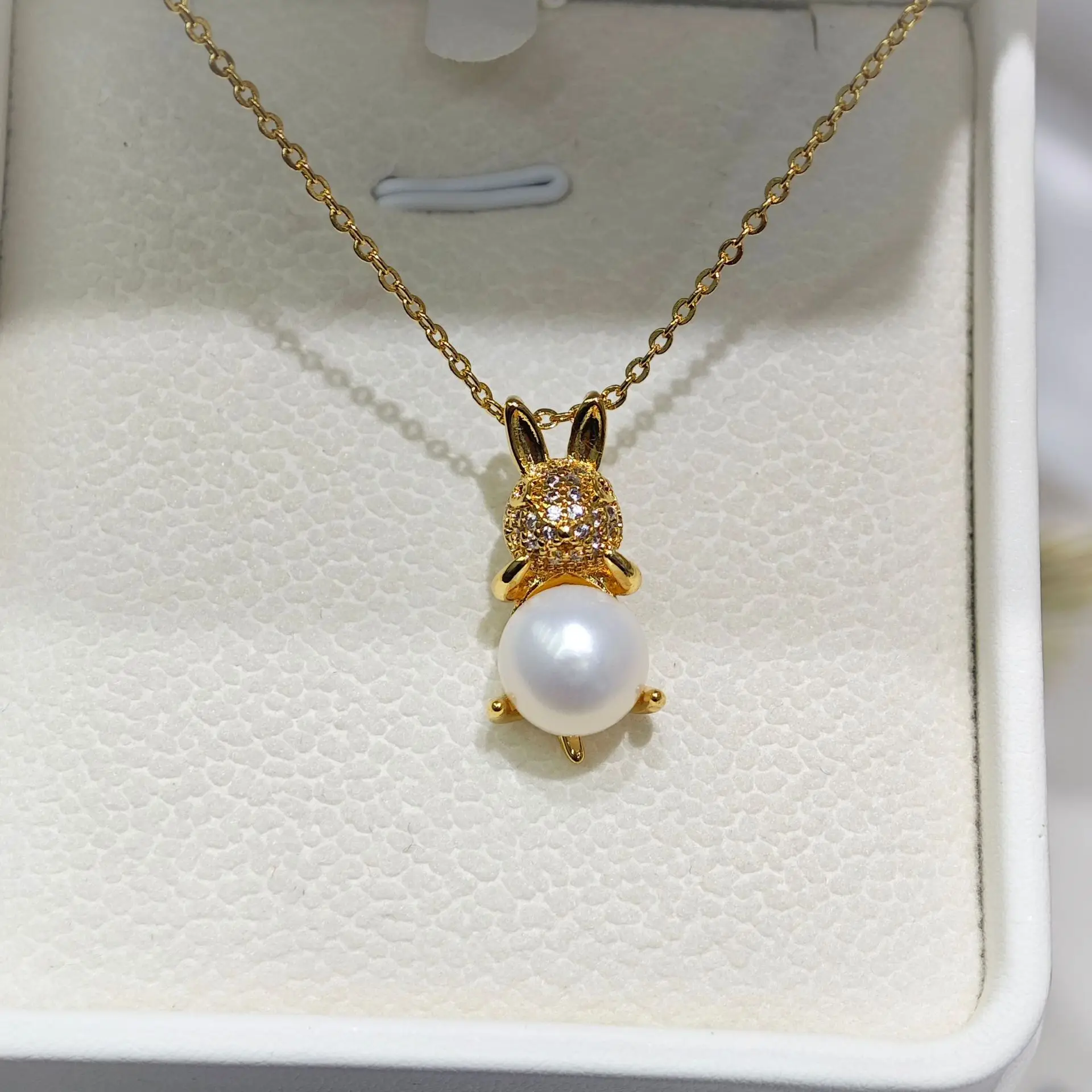 Luxury Pearl Flower Necklace Set Gold Chain - Image 70
