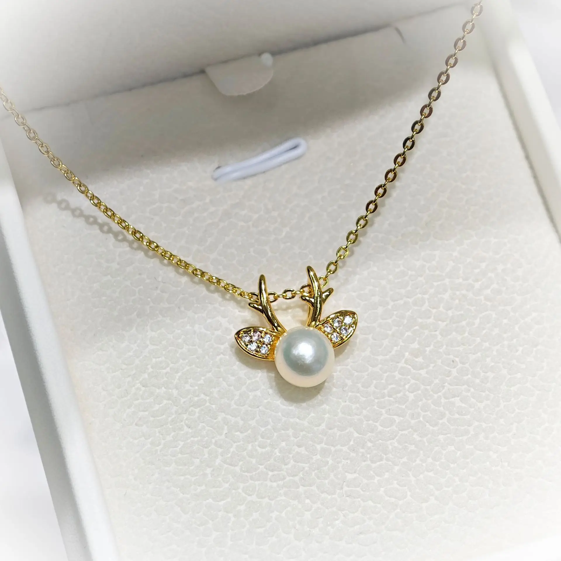 Luxury Pearl Flower Necklace Set Gold Chain - Image 72