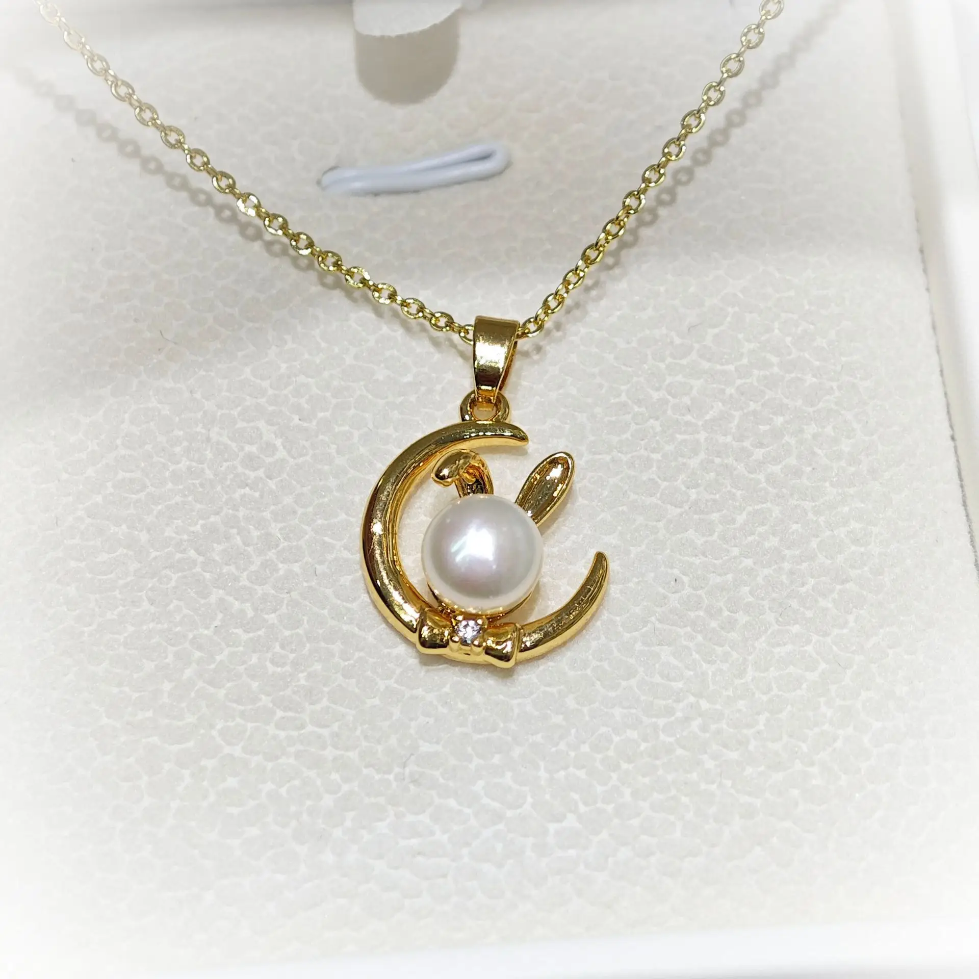 Luxury Pearl Flower Necklace Set Gold Chain - Image 73