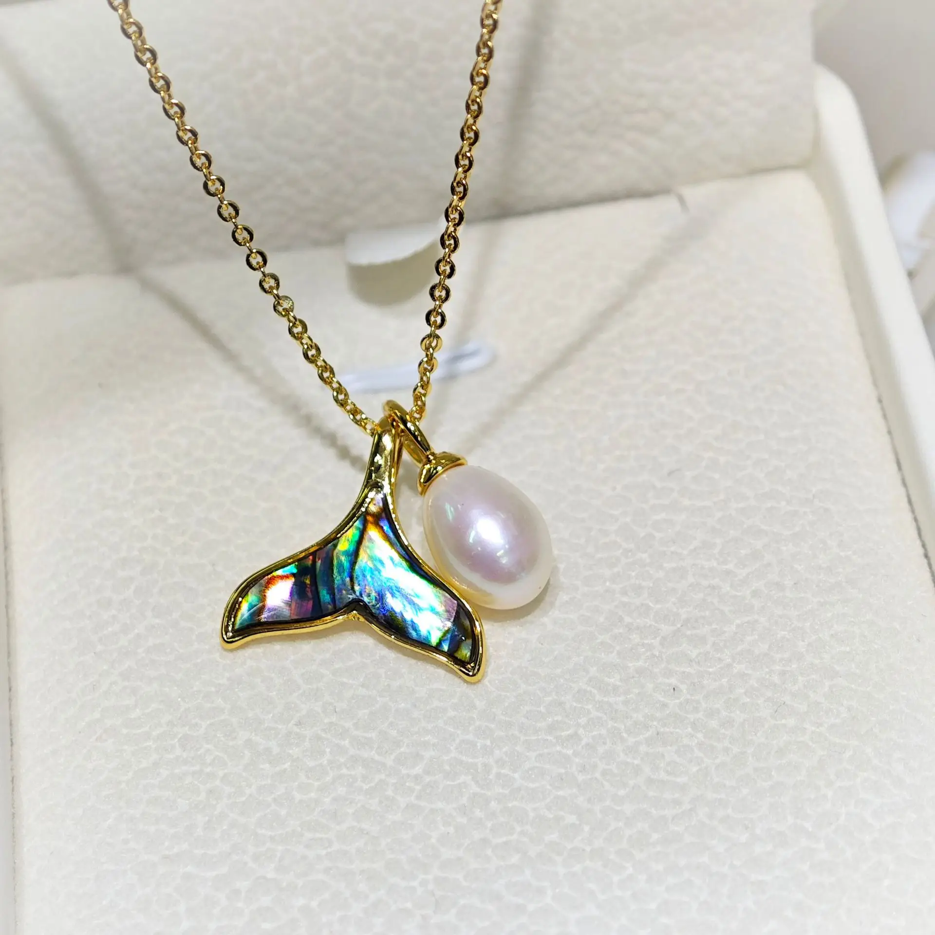 Luxury Pearl Flower Necklace Set Gold Chain - Image 75
