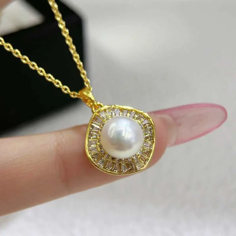 Luxury Pearl Flower Necklace Set Gold Chain - Image 81