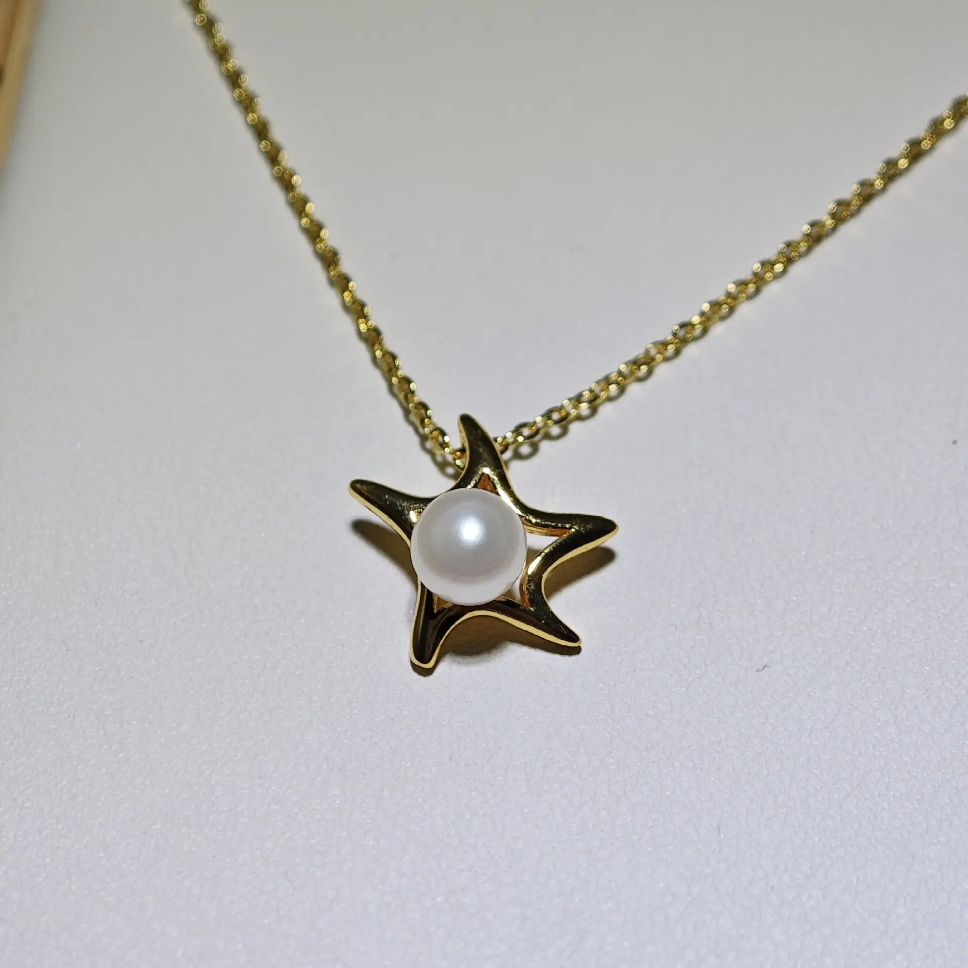 Luxury Pearl Flower Necklace Set Gold Chain - Image 84