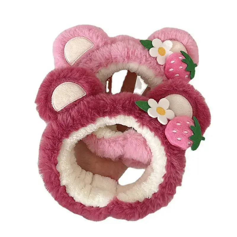 Cute Strawberry Bear Hair Band for Girls
