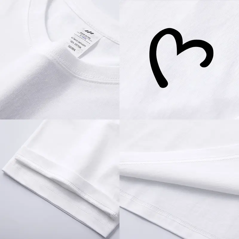 Men Women Cotton Heart Print T-Shirt Loose Summer - Image 13