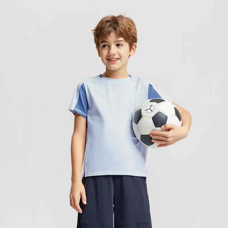Boy Blue White Contrast T-Shirt 2024 Summer - Image 6