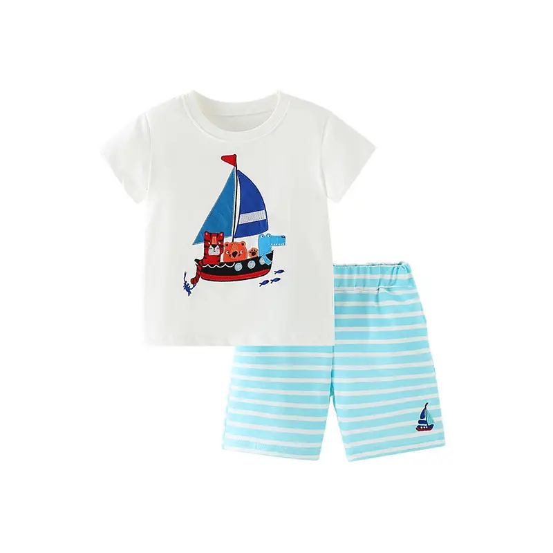 Malwee Kids Summer Striped T-Shirt & Pants Set