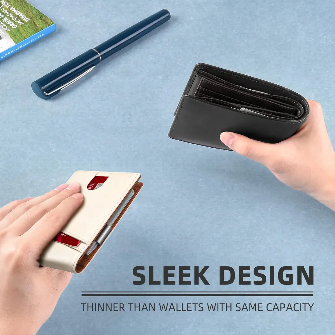 Rfid Wallet Carbon Fiber Multi-Card Slot Anti-Theft Wallet Card Holder Dollar Bill Holder Men's Wallet Color-Blocking Design Anti-Skimming — feature 19