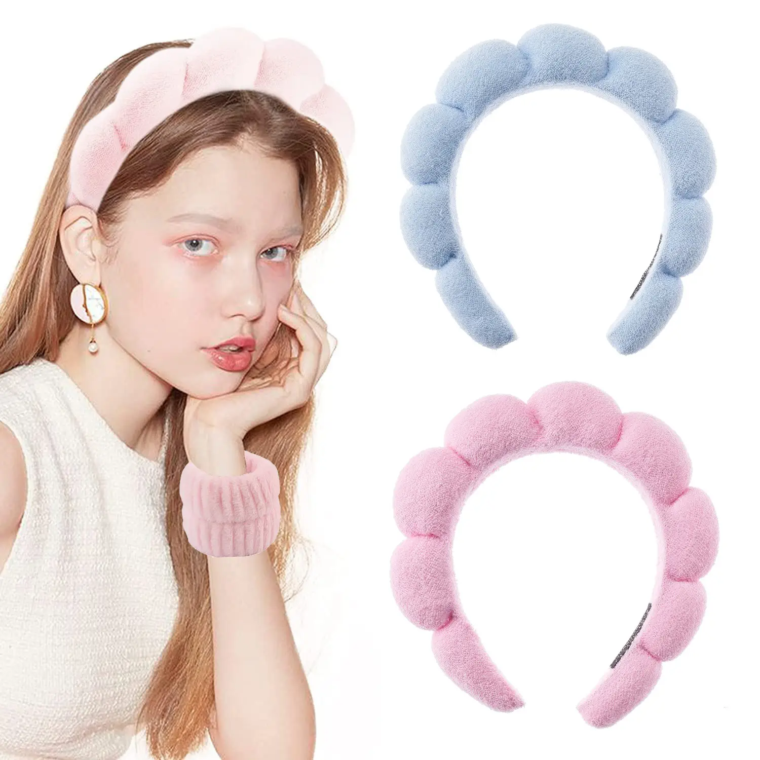 Black Twist Cloud Hairband Set for Women
