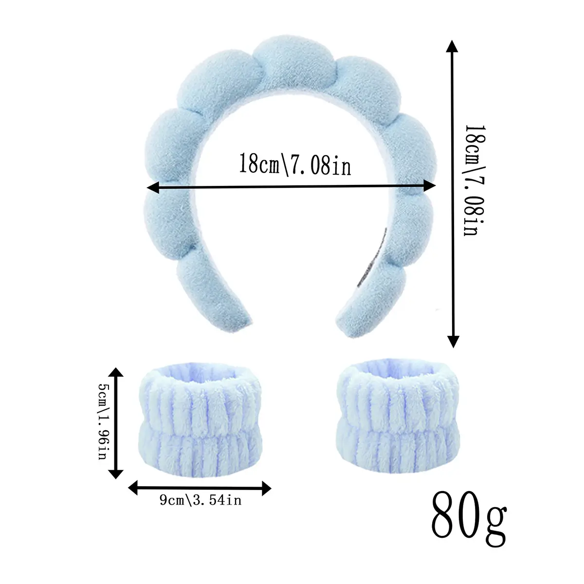Black Twist Cloud Hairband Set for Women — feature 7