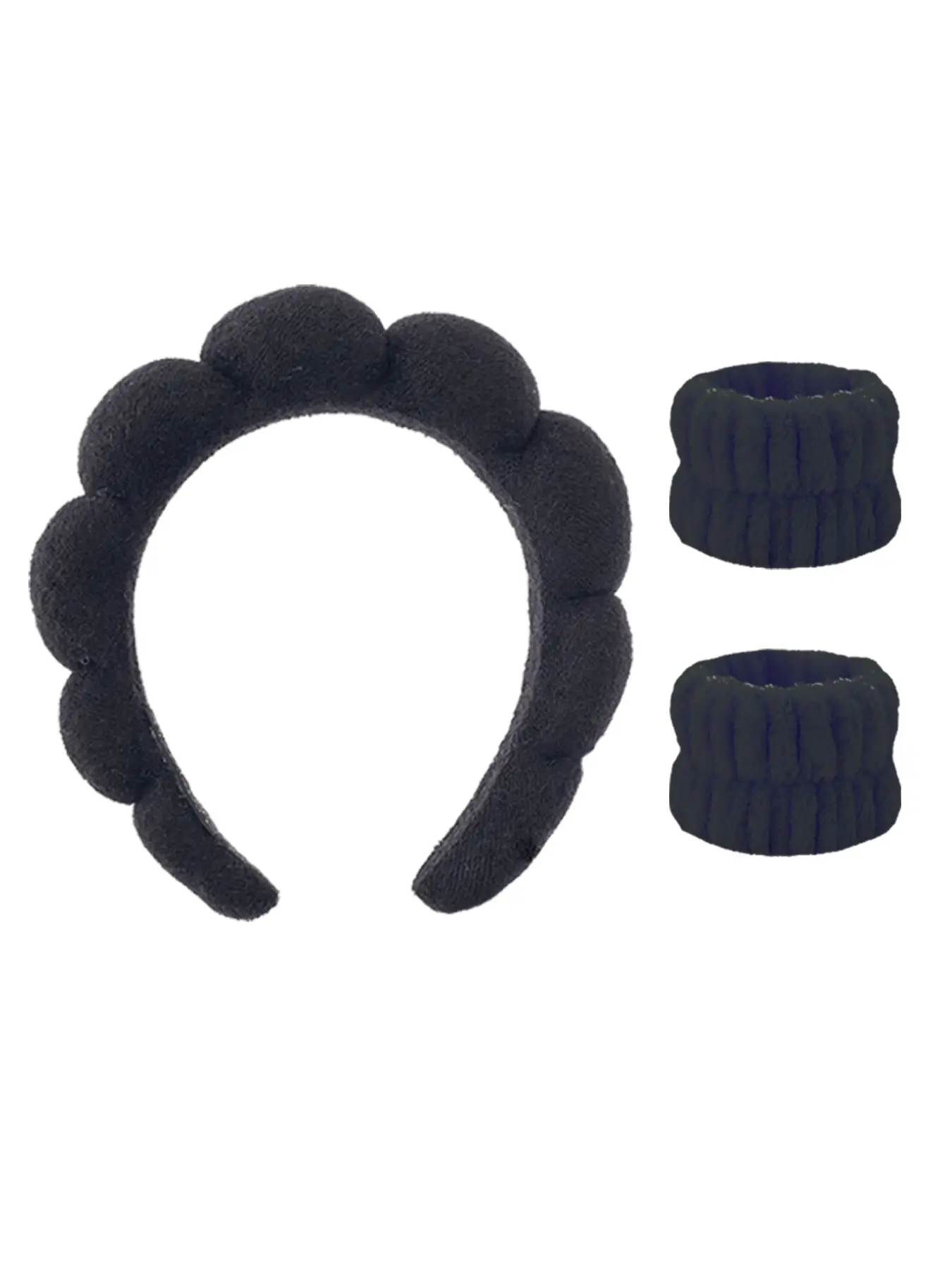 Black Twist Cloud Hairband Set for Women
