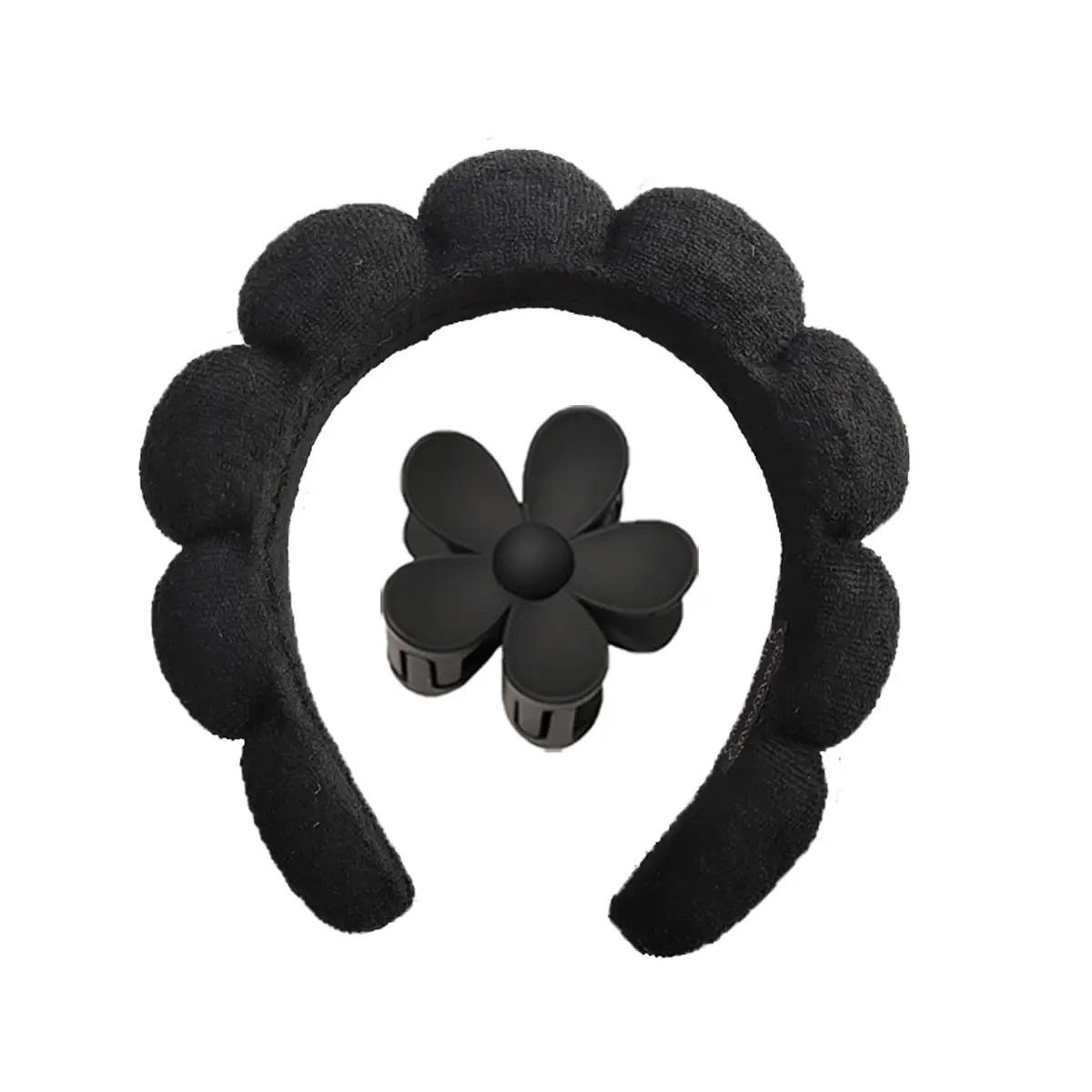 Black Twist Cloud Hairband Set for Women