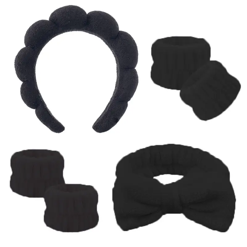 Black Twist Cloud Hairband Set for Women