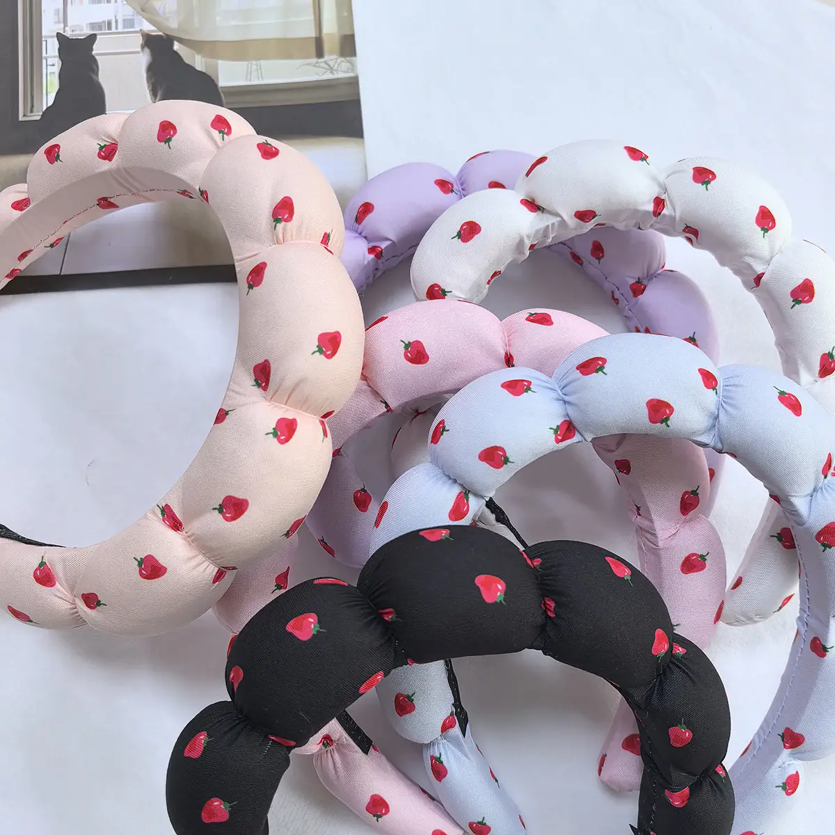 Black Twist Cloud Hairband Set for Women