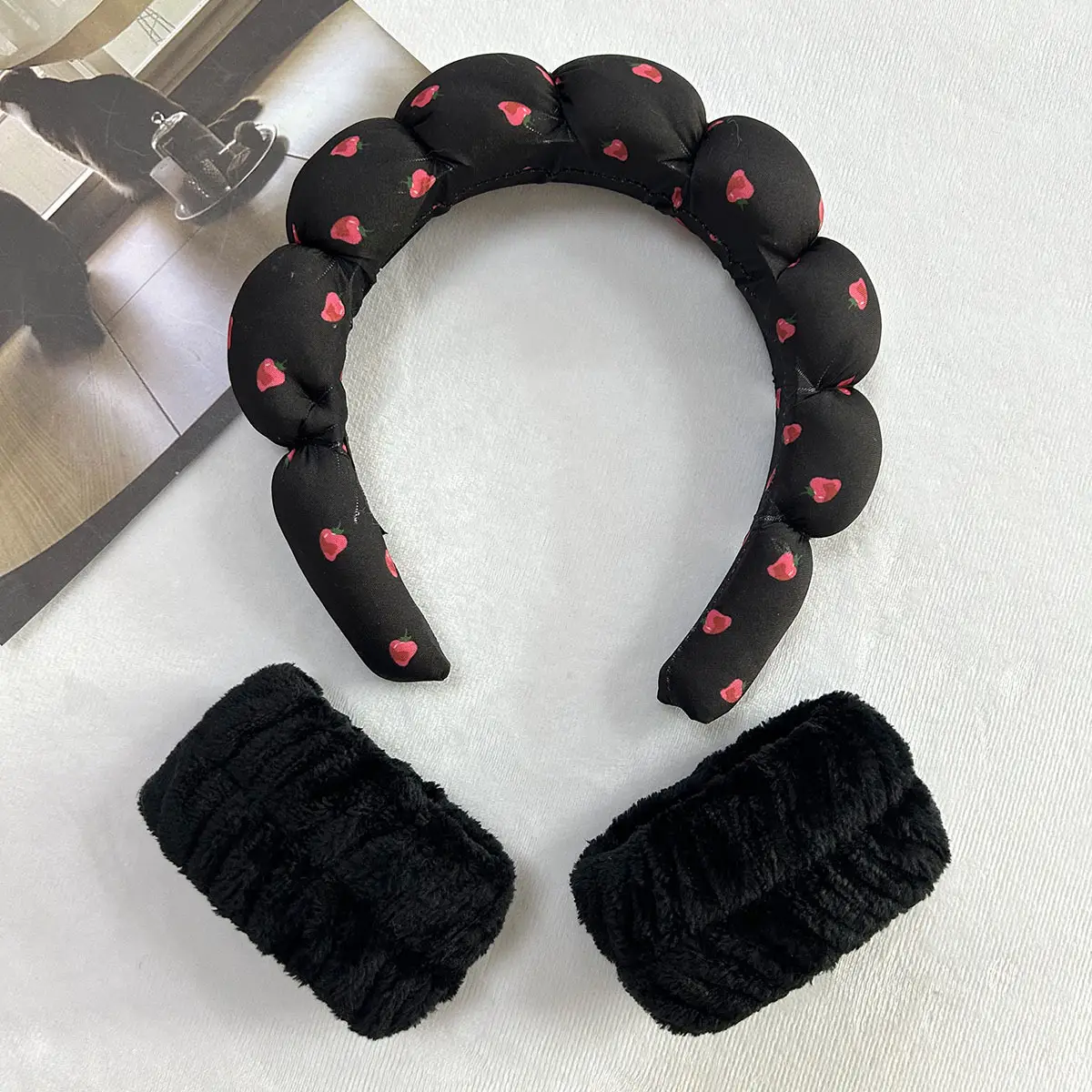 Black Twist Cloud Hairband Set for Women