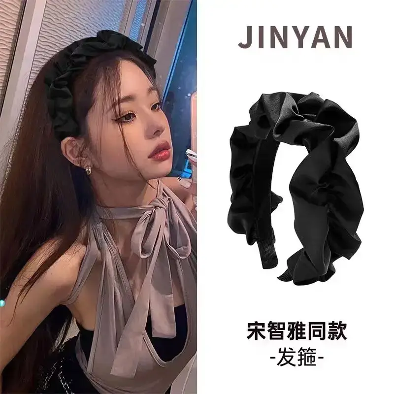 Black French Hairband for Women Autumn Winter - Image 4