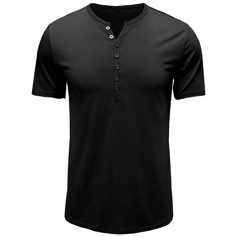 Men's White Button Down T-Shirt Short Sleeve Summer Wear - Image 3