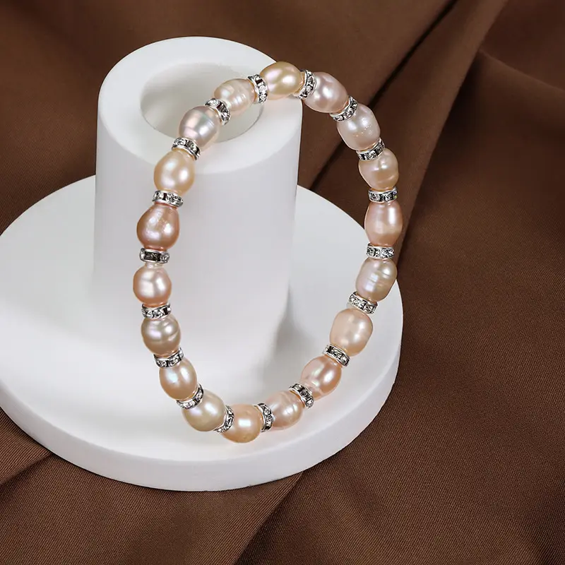 Pearl Bracelet with Drill Ring for Women - Image 2