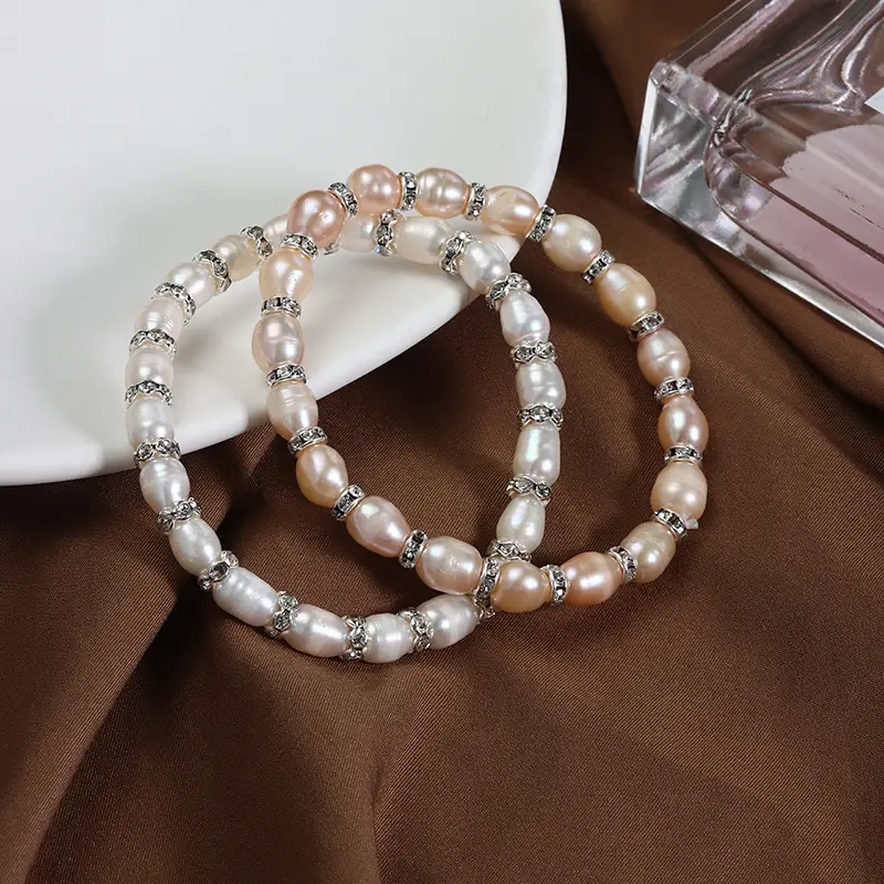 Pearl Bracelet with Drill Ring for Women - Image 5