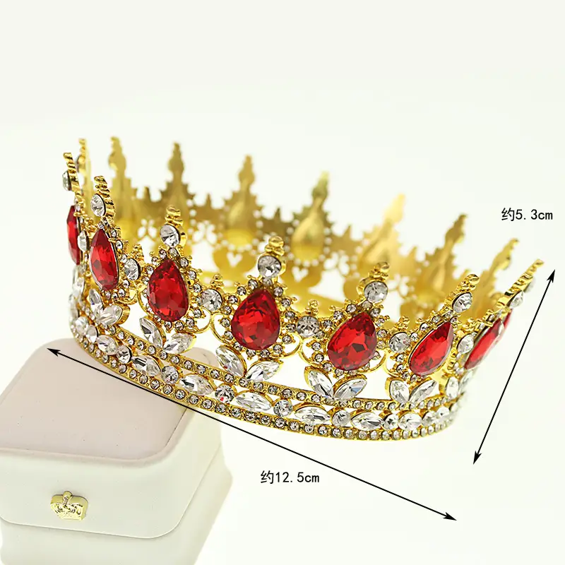 Gold Crown Bridal Tiara for Weddings & Decorations - Image 16