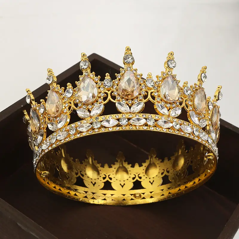 Gold Crown Bridal Tiara for Weddings & Decorations - Image 13